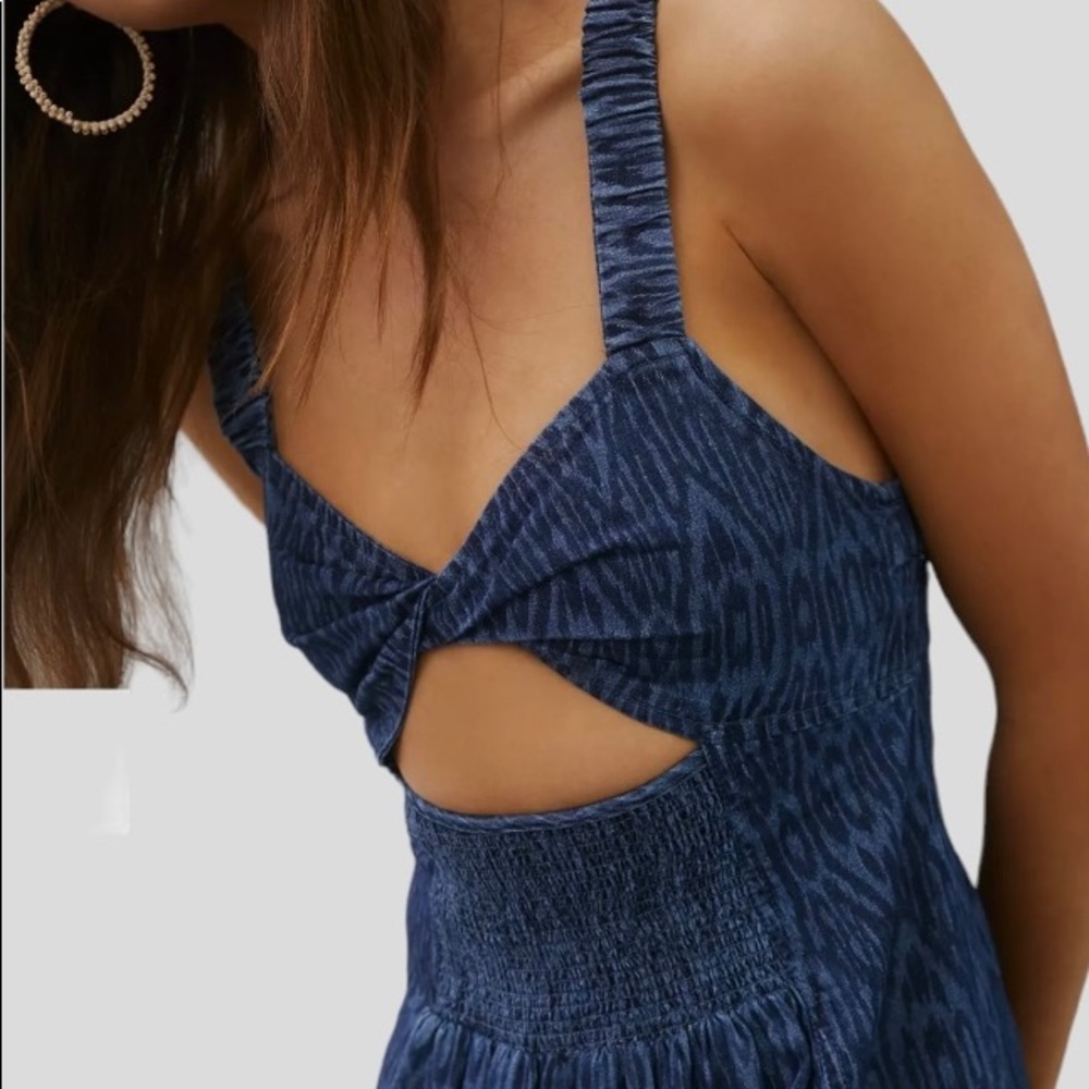 NWT Pilcro Ikat Denim Mini Sundress - Picture 3 of 8